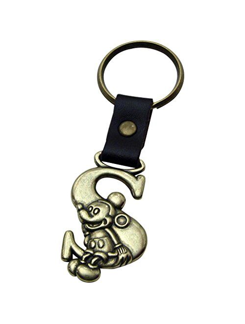 Disney Mickey Mouse Letter S Brass Key Chain
