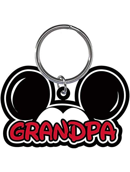 Disney Family Grandpa Mickey Mouse Ears Lasercut Laser Keychain Keyring