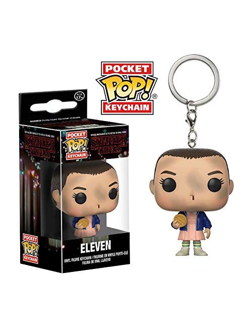 Funko Pop Keychain Stranger Things Eleven with Eggo (No Wig) Action Figure