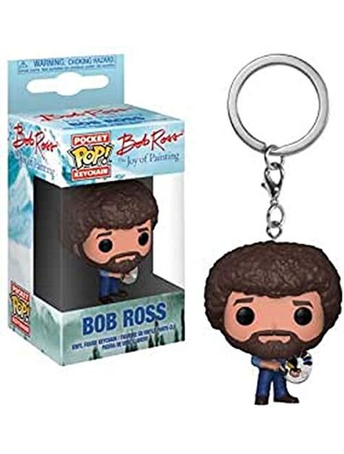 Funko POP! Keychain: TV Bob Ross Collectible Figure, Multicolor