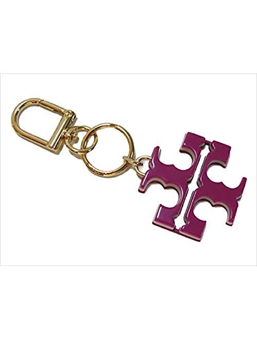 Tory Burch Resin T Logo Keyfob Key chain 52913 (Party Fuschia/Shell Pink)