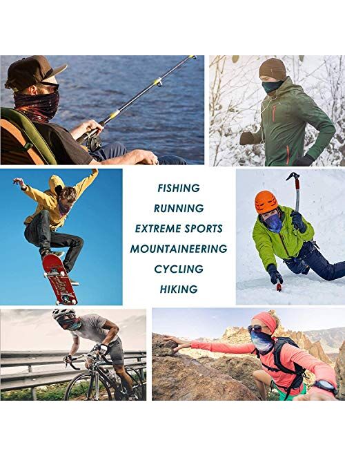 2PCS Face Cover Bandanas Shield Scarf,Reusable Multifunctional Neck Gaiters Washable Headbands for Men Women