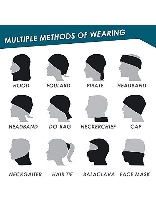 2PCS Face Cover Bandanas Shield Scarf,Reusable Multifunctional Neck Gaiters Washable Headbands for Men Women
