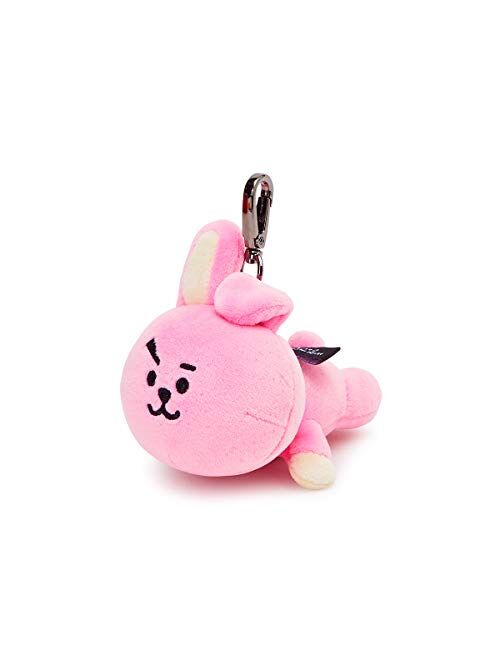 BT21 Lying COOKY Character Soft Plush Stuffed Animal Keychain Key Ring Bag Charm, Pink