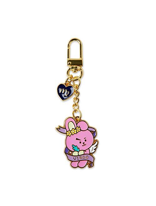BT21 Universtar COOKY Character Cute Mini Figure Keychain Key Ring Bag Charm with Clip, Pink