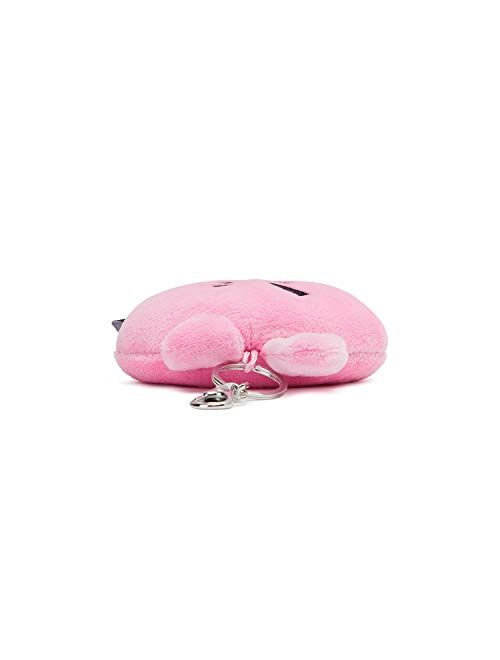 BT21 Official Merchandise by Line Friends - Cooky Character Plush Doll Face Keychain Ring with Mirror Handbag Accessories