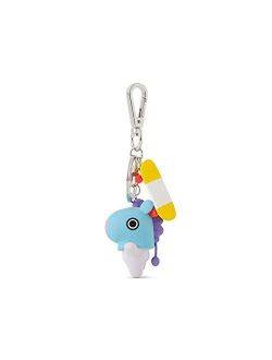 MANG Character Mini Cute Figure Keychain Key Ring Bag Charm with Clip, Blue/White