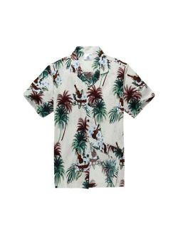 Aloha Hawaiian Shirt Plam Ukulele Leaves Cruise Luau Tropical Hawaii Hangover