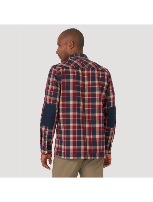 Wrangler Blend Plaid Button-Down Long Sleeve Flannel Shirt