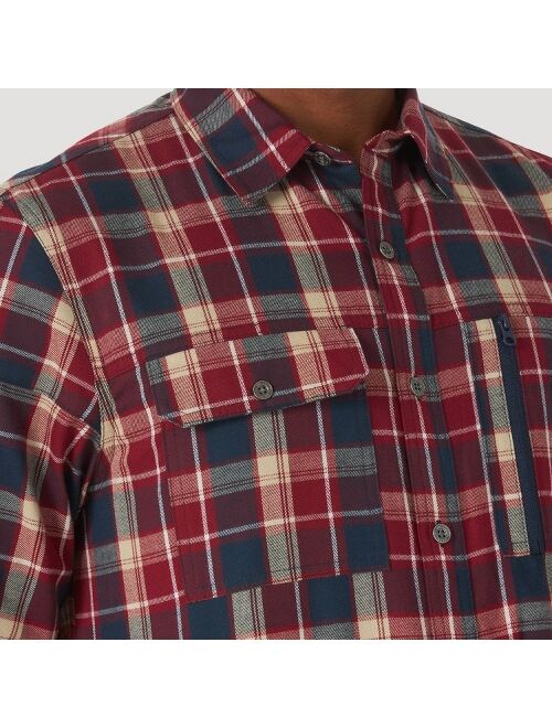Wrangler Blend Plaid Button-Down Long Sleeve Flannel Shirt