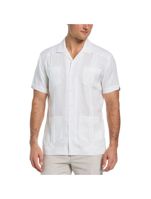 Men's Cubavera Classic-Fit Linen 4-Pocket Guyabera Short-Sleeved Button-Down Shirt