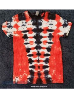 Buckeyes, Red, Black, Tie-Dye T-Shirt, S