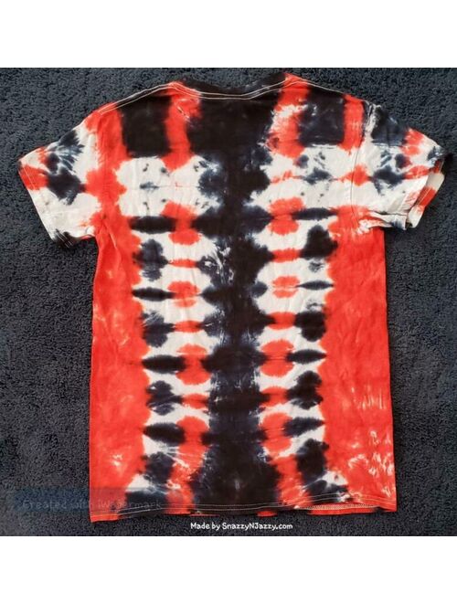 Gildan Buckeyes, Red, Black, Tie-Dye T-Shirt, S