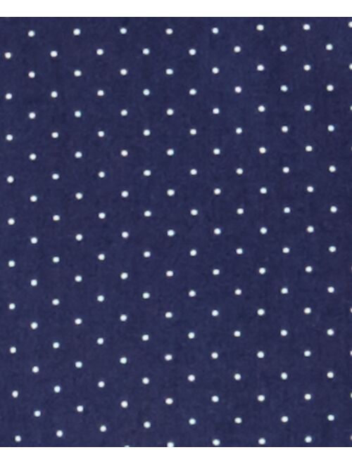 Club Room Navy Blue Blend Polka Dot Short Sleeve Shirts