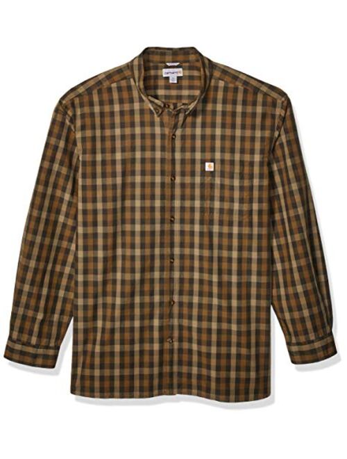 Carhartt Men's Essential Plaid Button Down Long Sleeve Shirt