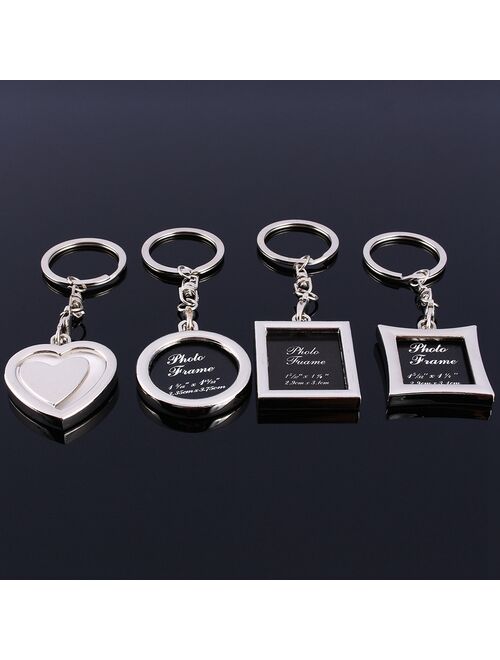 LYUMO Crafts,Key Pendant,Cute Mini Creative Metal Alloy Picture Frame Keyring Keychain Personalized Photo Gift