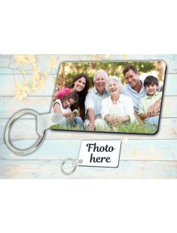keychain Rectangular Personalized Photo Keychain Custom photo text Image Picture shipp