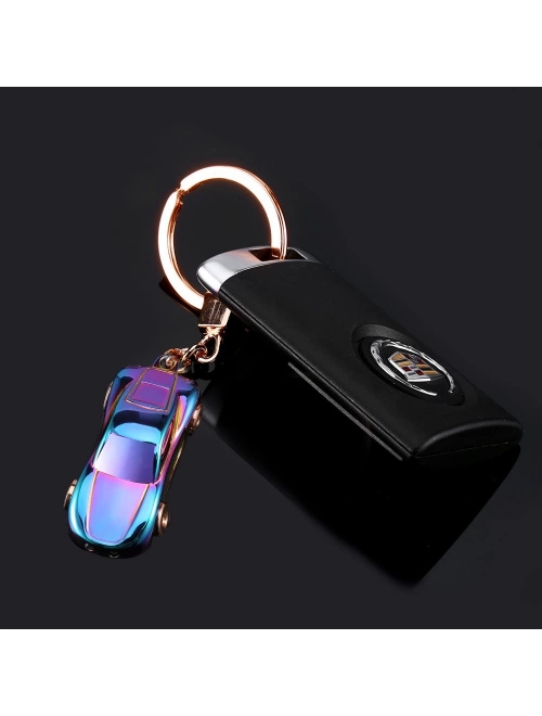 Key Chain Flashlights, Jobon Car Keychain Flashlight with 2 Modes Keychain LED Lights, Spring Ring Clip, Fancy and Adorable Men or Women Gifts Ideas