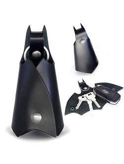 CAILLU KeyChain Leather Bat for men Car keychain fob case,Leather POP keys ring cover holder,man bmw key chain