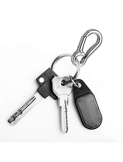 Keychain Clip with Key Ring, Cridoz 4pcs Key Chain Clip Hook with 16Pcs Keychain Rings for Car Keys, Dog Tag and Keychain
