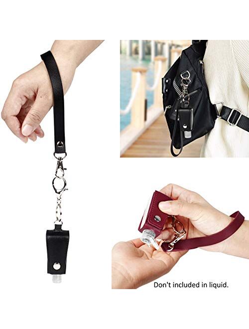 BIHRTC Hand Sanitizer Keychain Holder Wristlet Keychain