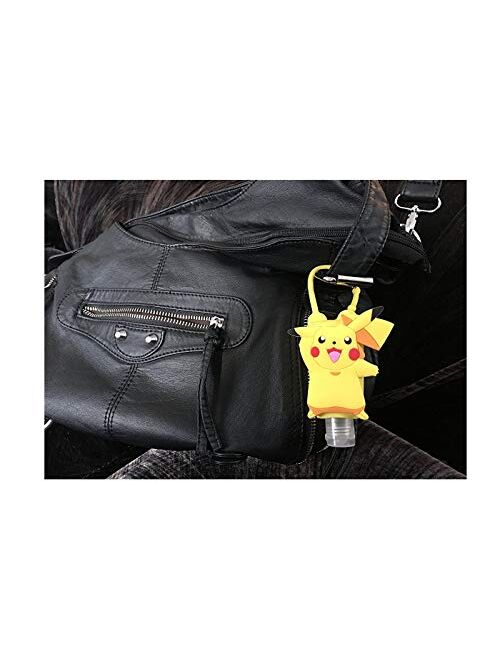 Hand Sanitizer Holder Cute Pikachu Hand Sanitizer Holder for Backpack, For 1 oz Bottle Case