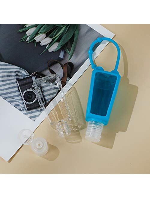 LONGWAY Portable Travel Bottles, 30ml Leak Proof Refillable Travel Containers Empty Bottles Perfect for Hand Sanitizer, Liquid Soap, Lotion