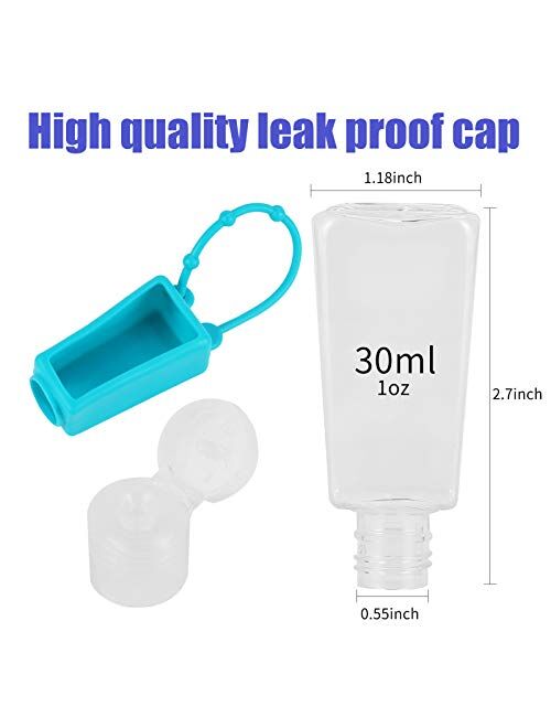 LONGWAY Portable Travel Bottles, 30ml Leak Proof Refillable Travel Containers Empty Bottles Perfect for Hand Sanitizer, Liquid Soap, Lotion