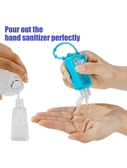 LONGWAY Portable Travel Bottles, 30ml Leak Proof Refillable Travel Containers Empty Bottles Perfect for Hand Sanitizer, Liquid Soap, Lotion