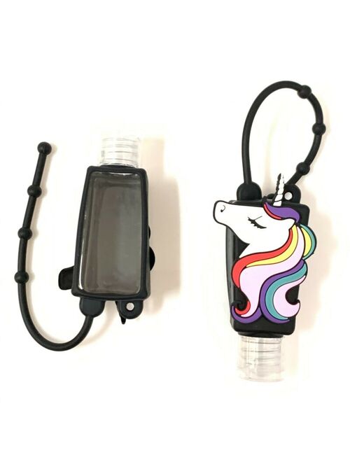 Silicone Bottle Holder Carrying Case Mini 1oz Hand Sanitation Refill Unicorn