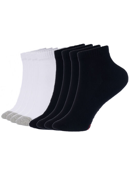 Alpine Swiss Mens 8 Pack Ankle Socks Low Cut Cotton Athletic Sock Shoe Size 6-12
