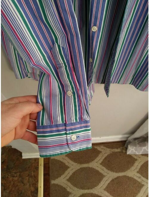 Vintage POLO RALPH LAUREN Estate Sport Men's Shirt XXL Striped Long Sleeve