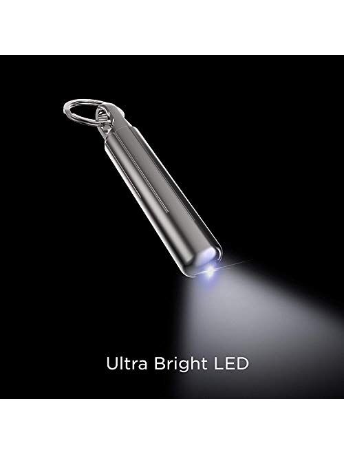 KeySmart Nano Torch - World's Smallest and Brightest Flashlight for Your Keychain LED Light