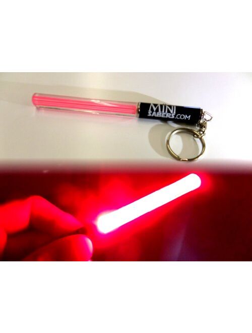 RED Mini Light Saber Keyring Party Star Wars Clubs Keychain with Light Sticks LED dance Jedi Sith Lord parties V. Cool RED, GREEN Or PINK (RED)