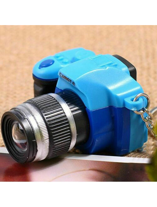 Mini Camera With Flash Light Lucky Cute Charm LED Luminous Keychains with Light  Gifts