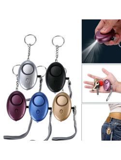 5 Pack Safe Sound Personal Alarm Keychain With LED Light, 140DB Emergency