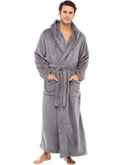 Men's Warm Fleece Robe with Hood