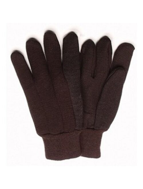 CT7060-L-6PK, PVC Dotted Jersey Glove, Poly/Cotton Blend, Brown, 6 Pair Value Pack