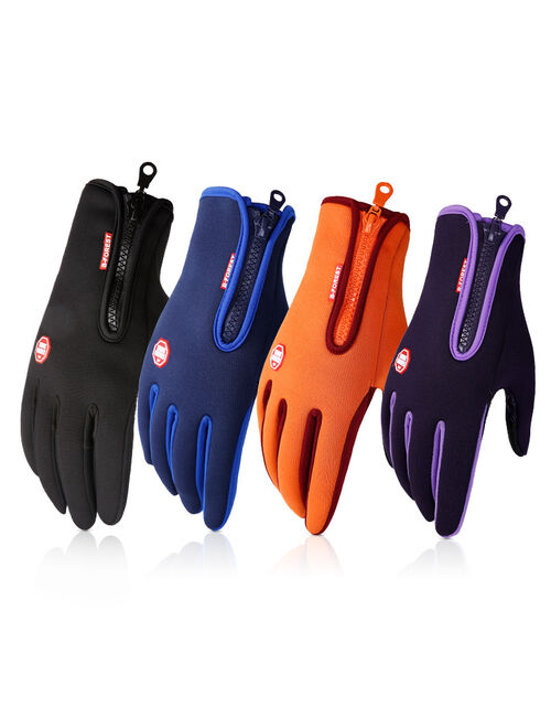 Hirigin Mens Gloves Winter Touch Screen Windproof Waterproof Outdoor Driving Antislip Gloves, Size S-XL