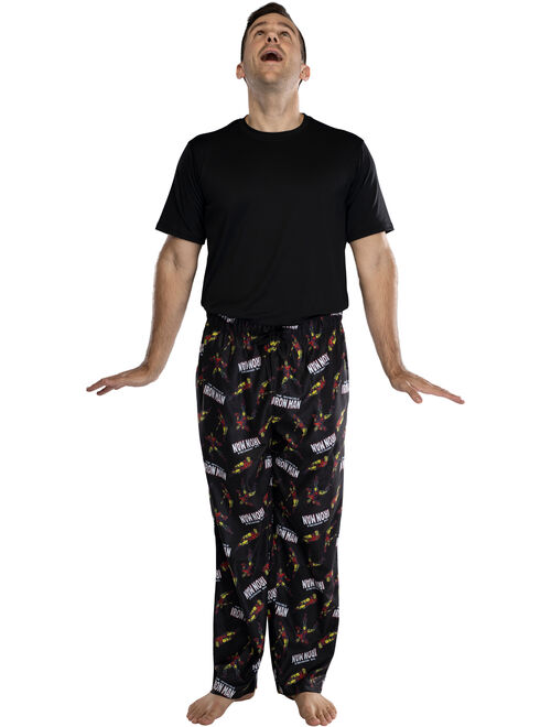 Marvel Men's Iron Man Retro Allover Print Loungewear Pajama Pants