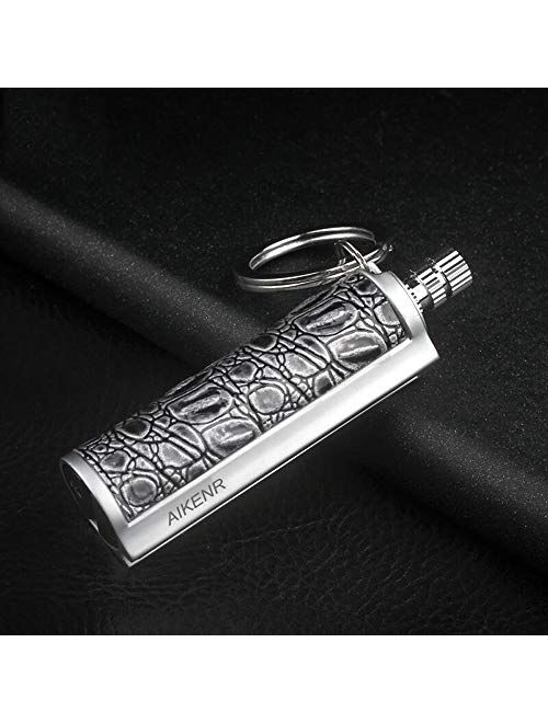 AIKENR Permanent Match, Keychain With Lighter Flint Metal Matchstick Fire Starter, Waterproof Emergency Flint Fire Starter for Outdoor Camping Survival, Great Gift