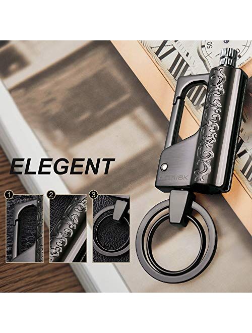 MORISK Permanent Match, Waterproof Fire Starter Survival Lighter with Flint Metal Matchstick, EDC Keychain With Lighter Emergency Firestarter Kit/Forever Matches for Outd