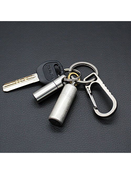 PPFISH Mini Brass Lighter - EDC Peanut Keychain With Lighter - Waterproof Fire Starter Especially for Survival and Emergency Use