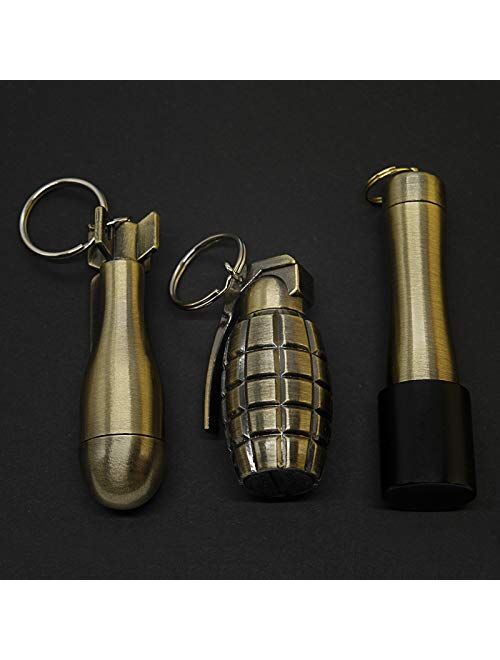 CATNON Permanent Match, Flint Fire Starter, Set of 3 Fire Starter Permanent Match, Waterproof Emergency Survival Camping Keychain With Lighter for Outdoor(No Oil)
