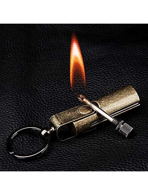Permanent Metal Match Lighter Forever Keychain With Lighter Waterproof Match EDC Emergency Matchstick Survival Flint Fire Starter