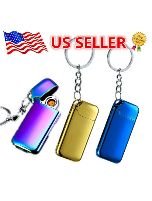 Electric Coil Lighter Usb Rechargeable with Keychain With Lighter Windproof