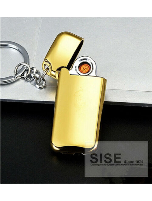 Electric Coil Lighter Usb Rechargeable with Keychain With Lighter Windproof