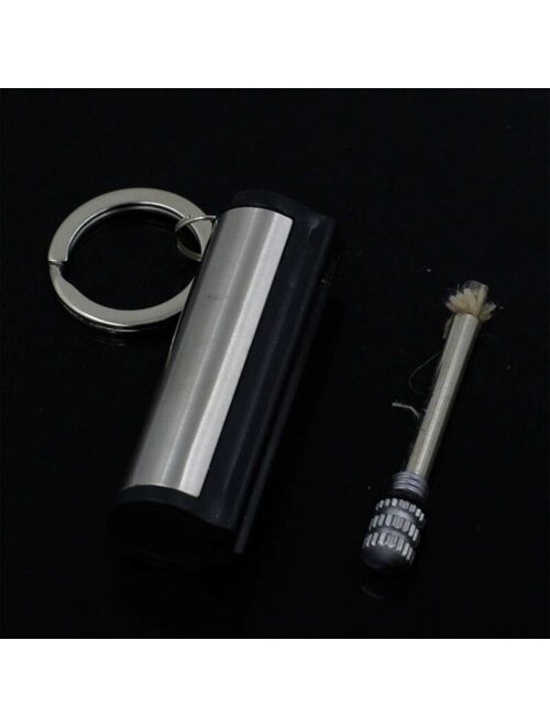 Outdoor Waterproof Portable Lighter Bottle Keychain With Lighter Containing Cotton Core