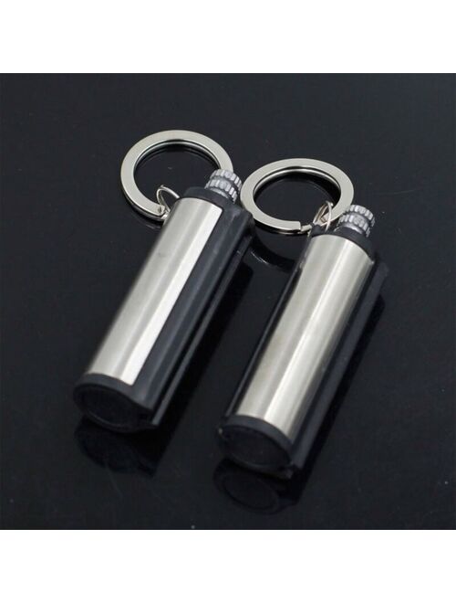 Outdoor Waterproof Portable Lighter Bottle Keychain With Lighter Containing Cotton Core