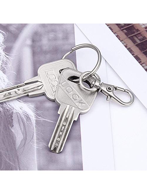 100PCS Premium Key Chain Clip Hooks, Swivel Clasps Lanyard Snap Hook, Keychain Hooks for Lanyard Key Rings Crafting